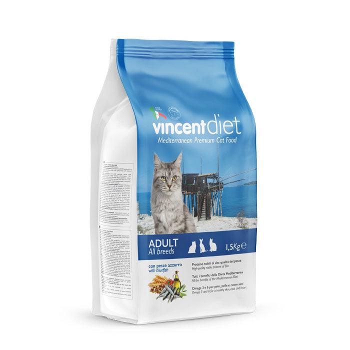 Vincent Diet per gatti Adult con pesce azzurro 1,5 kg