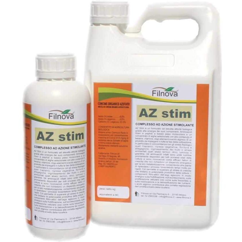 1 Kg AZ STIM - Miscela di concimi organici azotati fluida concime liquido studiato per impiego su colture intensive fruttiferi ortaggi cereali
