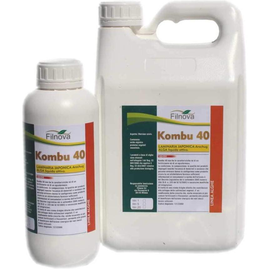 1 Lt KOMBU 40 - concime in crema d'alghe pura di Laminaria japonica che contribuisce allo sviluppo delle coltivazioni vegetali