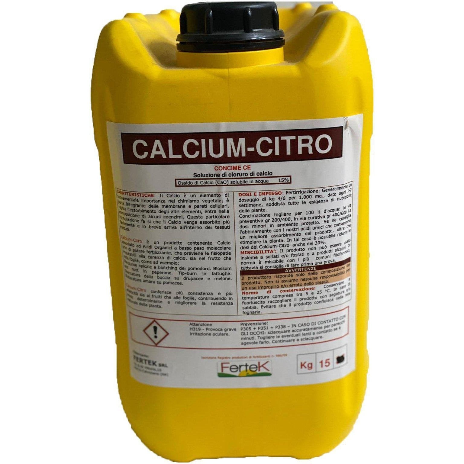 15 Kg CALCIUM-CITRO Concime CE soluzione di Cloruro di Calcio solubile in acqua-Farmagrishop.it