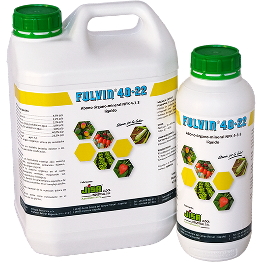 5 Lt FULVIN 40 22 - Concime fertilizzante liquido con elevato contenuto di acidi fulvici
