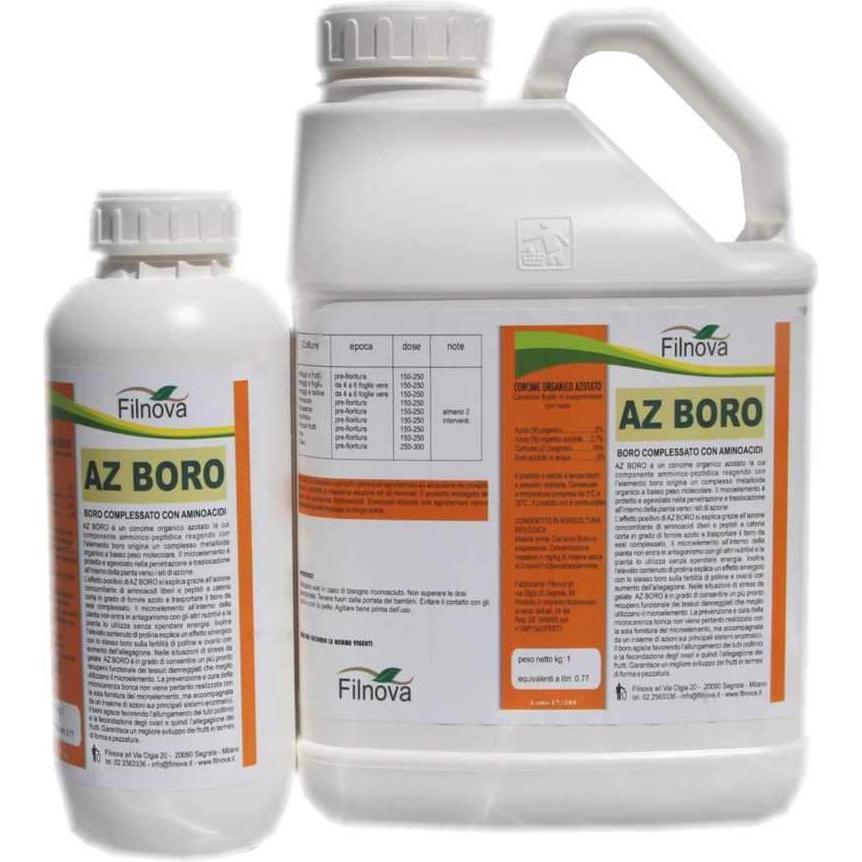 AZ BORO - prodotto liquido per applicazioni fogliari a base di boro etanolammina complessato con aminoacidi a catena corta