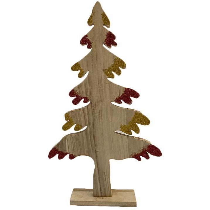 Alberello di Natale rustico in legno 50 cm spedizione gratuita