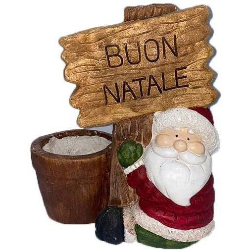 Babbo Natale con porta vaso cm 45 x 45 centimetri euro spedizione inclusa
