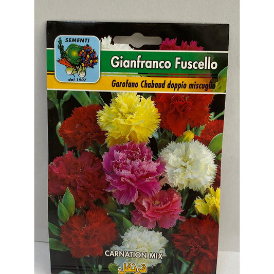 Busta da 20 gr di Semi di fiori di Garofano Chabaud doppio miscuglio-Farmagrishop.it