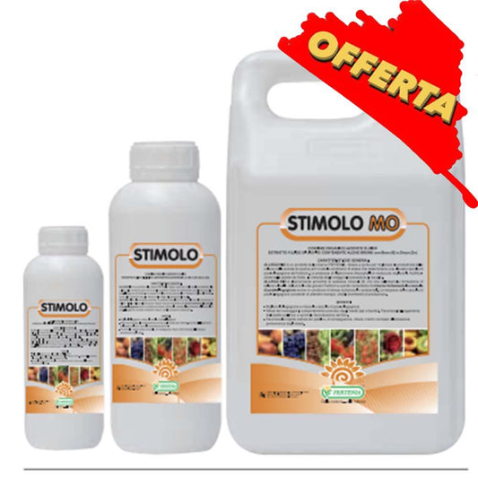 STIMOLO MO - prodotto di origine vegetale ad azione specifica su pianta e suolo con proprietà biostimolanti a cui viene aggiunto MOLIBDENO e ZINCO